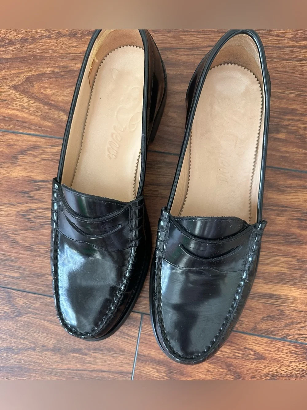 Black Leather Penny Loafers - J.Crew